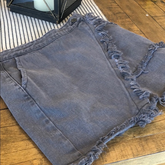 Mustard Seed Frayed Denim Skirt grayish black - Picture 2 of 7